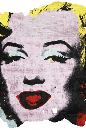 Marilyn handgeknüpfter Designer Teppich, designed by Calle Henzel aus mehreren Farben aus 100% Bambus Seide.