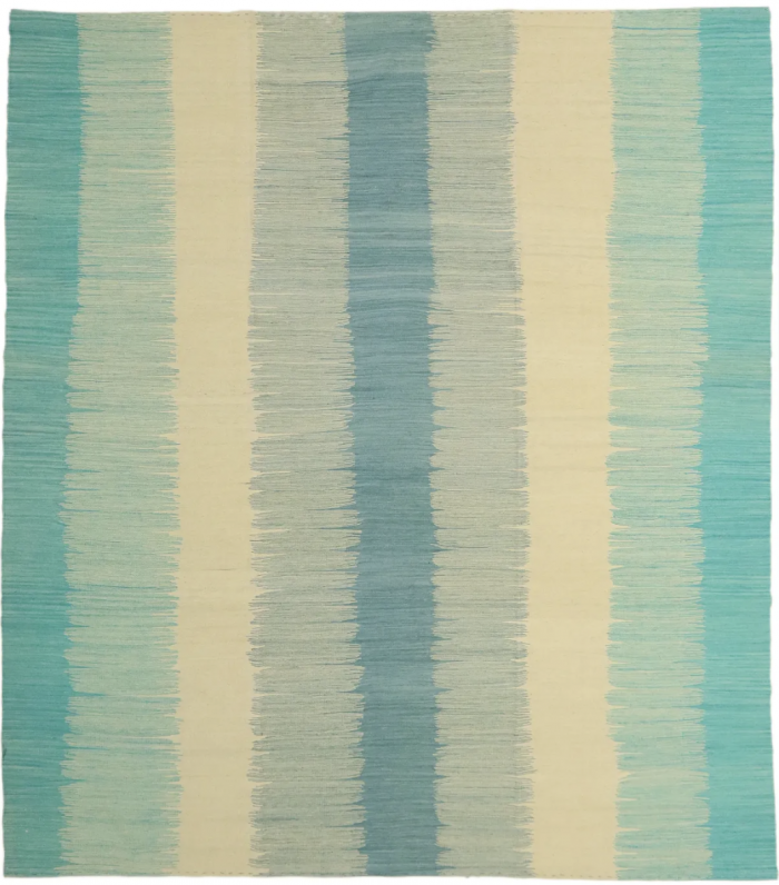 Ocean Kelim - Handgewebte Teppiche in vielfältigen Blautönen, von Azurblau bis Türkis. Hamburg Middleway Gallery - Online Shop