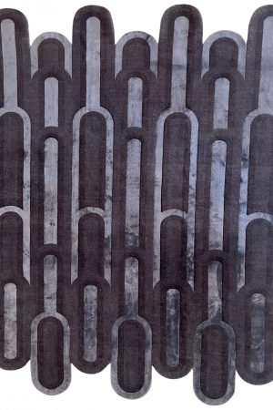 Loopline Teppich – Handgefertigter Designteppich aus Wolle und Kunstseide mit grafischer Linienführung. Erhältlich in Hamburg Middleway Gallery und im Onlineshop.