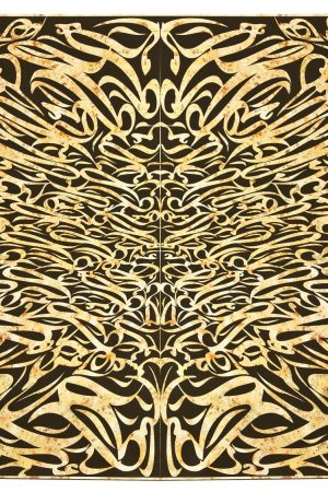 Ölgemälde: Love, Kalligrafie, Kalligraphie, persische Schrift. gold. schwarz